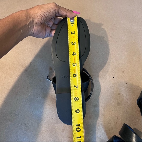 Vionic Anaya Ankle Cross Strap Sandal Black Leather Flat Women’s Size US 6.5 - Picture 7 of 8